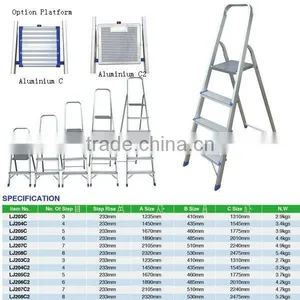 3/4/5/6/7/8/-step Aluminium Step Ladder thumbnail-1