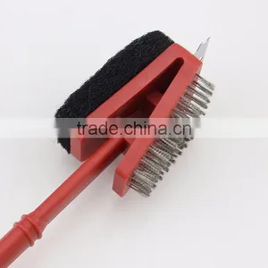 Long Handle Cleaning Brush for Grill With Two Functions thumbnail-2