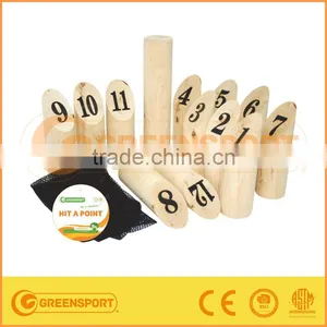 Outdoor Garden Lawn Game Custom Number Kubb Game thumbnail-1