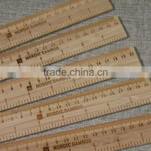 Natural Wooden Ruler With Logo thumbnail-1