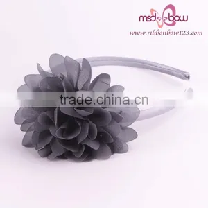 Wholesale Cheap Baby Headband Handmade Organza Fabric Flower Headband thumbnail-5