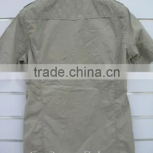 100% Cotton Poplin Men's Crinkle Shirts , Summer Short Sleeve Shirts thumbnail-4