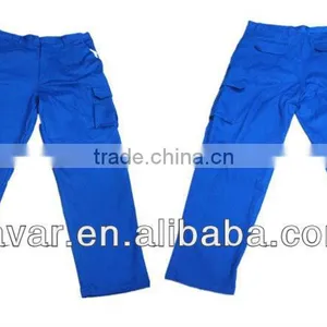 Men's Cargo Pants With Flame Resistant Cotton Royal Blue thumbnail-1