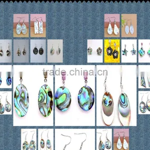 2016 Natural Paua Shell Earrings European Style Abalone Shell Earrings for Luxury Party thumbnail-1