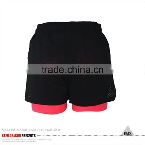 2016 New Style Double Layer Blank Yoga Pants Running Shorts thumbnail-3