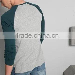 MGOO Customized T-shirt With Shoulder Sleeves Plain Long Sleeve Tshirt Soft Cotton Blank Tee Shirt For Men thumbnail-4