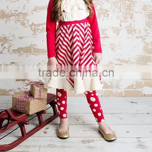 Girls Christmas Outfit With Pants Red Clothing Kids Clothes Sets thumbnail-1