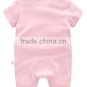 Baby Girls Adorable Pink Cow Printing Wholesale Good Quality Baby Summer Rompers thumbnail-2