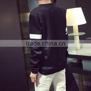 Cheap Printed Round Neck Long Sleeve Oversized Cool Men's Plain Printed Pullover Sweater Hoodie thumbnail-5
