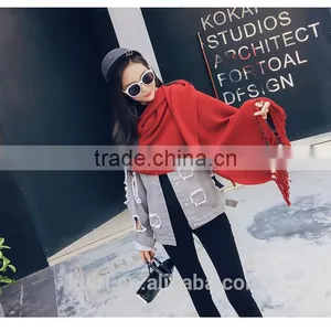 2016 Winter Cashmere Scarf Brand Men Scarves Wool Warm Shawls Cotton Designer Tassel Women Wraps thumbnail-1