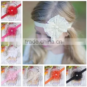 Stock Wholesale Lace Headband Hairband Baby Girls Flowers Headbands With Elastic Kids' Hair Accessories Baby Headwear thumbnail-1