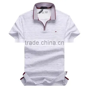 2016 New Mens Short Sleeve 100% Cotton Collar Polo Shirt/T-Shirt Wholesale thumbnail-3