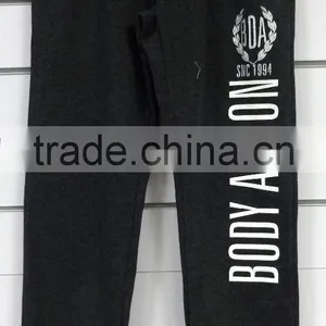 Brushed Fleece Fabric Women Regular Fit Pants With Print Embroidery Logo thumbnail-3