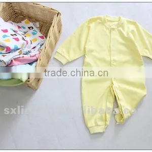 100% Organic Cotton Fabric Baby Long Sleeve Romper Baby Bodysuit thumbnail-1