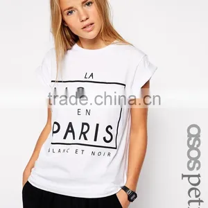 PETITE Exclusive T-Shirt With La Mode En Paris Print thumbnail-1