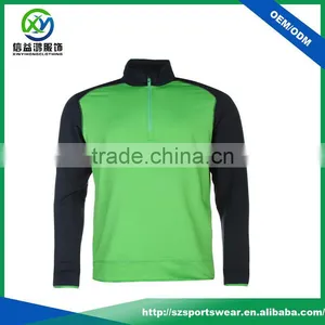 2017 New Design 1/4 Zip High Neck Contrast Color Custom Golf Pullover thumbnail-1
