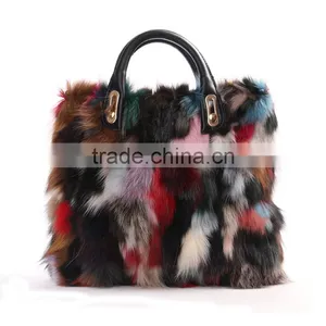 Factory Directly Supply Luxury Fashion Ladies Handbags Real Fox Fur Bag thumbnail-1
