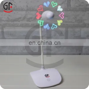 New Design Chargeable Mini Table Fan With Led Message thumbnail-2