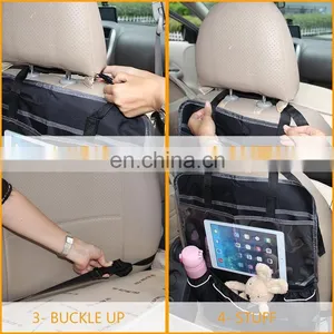 Car Seat Back Organizer With Tablet Holder Touch Screen Backseat Protector Kick Mat for Kids Baby thumbnail-6