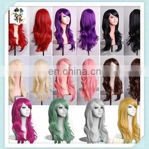 Colors Long Wave Party Fancy Dress Synthetic Wigs Cosplay HPC-0038 thumbnail-1
