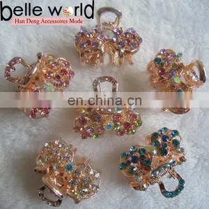 Elegant Bridal Hair Accessory Rhinestone Mini Hair Claw Clip thumbnail-1