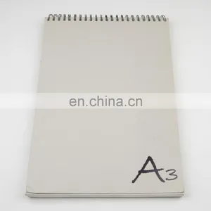 150gsm 60 Sheets Peforated Wire Bound Grey Hard Cover A3 Sketch Pad thumbnail-1