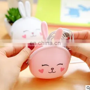 Cartoon Silicone Coin Wallet Korean Cute Rabbit Coin Purse Candy Color Packet Fashion Women Bags thumbnail-2