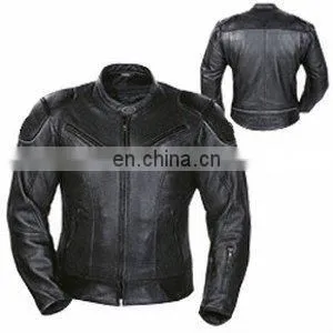 Leather Motorbike Ladies Jacket,Customized Motorcycle Cowhide Leather Black & Black Racing Track Jackets thumbnail-1