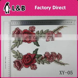 XY-05 Embroiderychemical Lace Collar,colorful Neckline Applique Rose Collars High-fashion Lace Collar Wholesale thumbnail-1