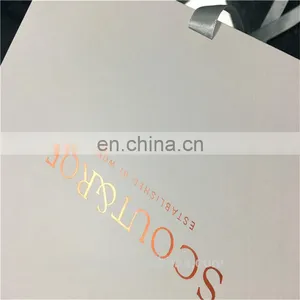 2017 Shiny Ribbon White Rigid Box With Rose Gold Stamping Box for Hot Underwear thumbnail-5