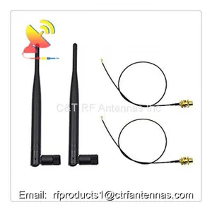 RF SOLUTION 1/4 WAVE TELEMETRY 915MHZ 90 DEGREE SMA ANTENNA W/SMA PIGTAIL U.FL thumbnail-1
