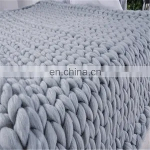 PLFR Super Warm and Cozy Chunky Heavy Wool Knitted Throws Blankets for Winter thumbnail-6