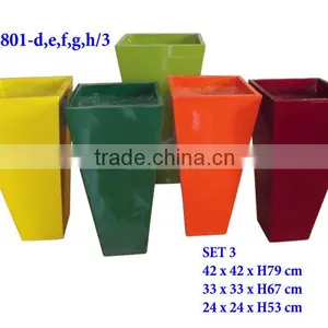 Glossy Light Cement Planters | S0204801-d,e,f,g,h/3 thumbnail-1