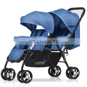Twin Lightweight and Compact Baby Stroller Foldable Infant Pram Pushchair thumbnail-2