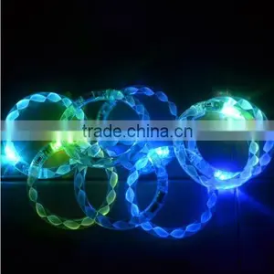 LED Helix Flashing Light Up Glow Fashion Rave Party Bracelet Bangle Wristband thumbnail-5
