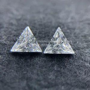 GemsIndustry 0.97Cts Moissanite GH Colorless Loose Stone, Triangle Brilliant Cut VVS Clarity 07 X 07MM thumbnail-2