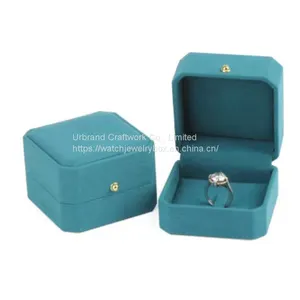 New Octagonal Super Fiber Jewelry Packing Box Ring Earring Necklace Bracelet Box With Custom Logo. thumbnail-1