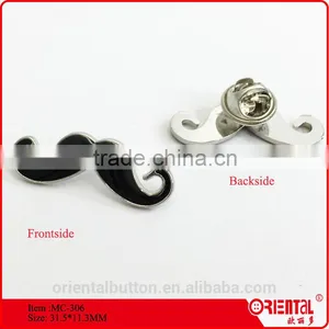 Chaplin Mustache Metal Lapel Pin thumbnail-2