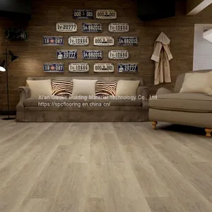 GKBM Greenpy MJ-W6010 New Eco-Friendly Waterproof Dark Grey Click Stone Plastic Composite SPC Flooring thumbnail-1