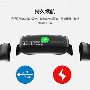 T4 Sports Smart Bracelet to Measure Body Temperature Heart Rate Blood Pressure Sleep Bracelet Waterproof Large Screen thumbnail-3