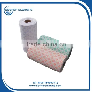 [soonerclean] Disposable Polyester/Viscose Fabric Kitchen Cleaning Cloth in Roll thumbnail-4