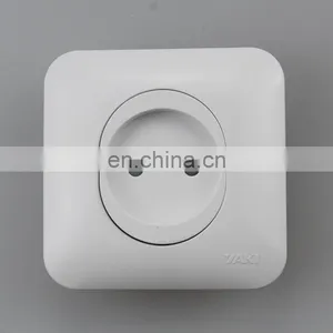Yaki Hot Selling Fashion Classic Ellipse White Senior French Standard Socket Electric Items Wall Socket Light Switch thumbnail-1
