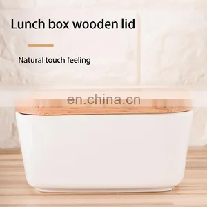 High Quality Japanese Style White Kids Plastic Lunch Box Fresh-keeping Bowl Food Container thumbnail-2