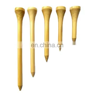 OEM High Quality Golf Wooden Bamboo Tees Colorful Bulk Natural Eco-Friendly 42mm/54mm/83mm Golf Ball Tee thumbnail-1