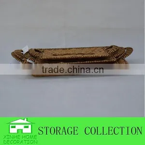 Set of 4 Rectangular Wholesale Paper Rope Woven Egg Tray thumbnail-3