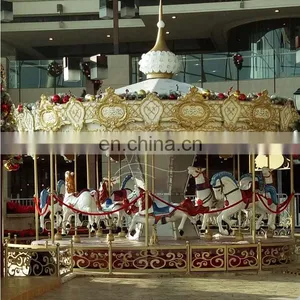 Outdoor Amusement Park Carousel Horse Amusement Machinery Equipment Carousel for Sale thumbnail-2