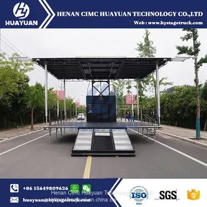 HUAYUAN ST180 Hydraulic Portable Mobile Stage Trailer thumbnail-2