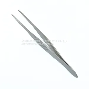 Industrial Tweezers Swiss High Elastic Antimagnetic Acid Proof Stainless Steel Curved Point Precision 10cm Tweezers thumbnail-2