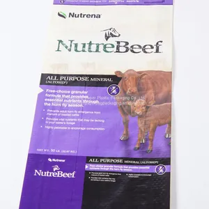 25kg Custom Horse Feed BOPP Laminated PP Woven ad Star Bag With Valve thumbnail-1