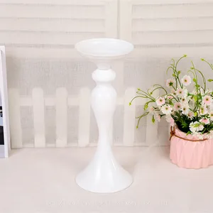 Decorations White Colored Flowers Arrangement Stands Vases Road Lead Centerpieces For Wedding Tables thumbnail-4
